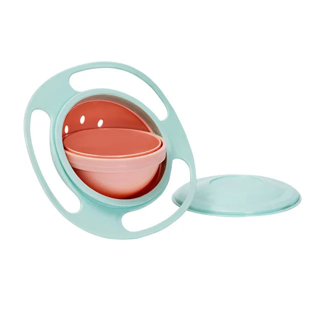 Universal Gyro Bowl Children Rotary Balance Novelty Gyro 360 Rotate Spill Proof Feeding Dishes Baby Training Rotary Balance Toy